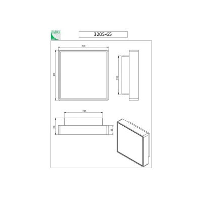 Fabas Luce Nástěnné svítidlo Oban LED, 30 cm x 30 cm, bílé, IP65