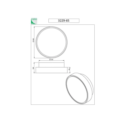 Fabas Luce Nástěnné svítidlo Hatton, Ø 30 cm, 2 x E27, bílé, IP65