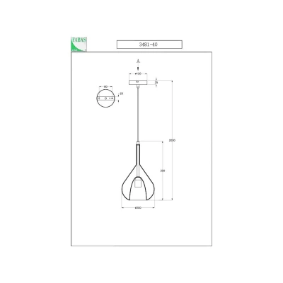 Fabas Luce Závěsné svítidlo fialové, azurově modré, 1 světlo, sklo