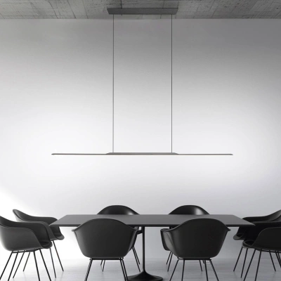 PURE PURE Surface LED závěsná lampa, šedá, 125 cm, hliník 3 000 K