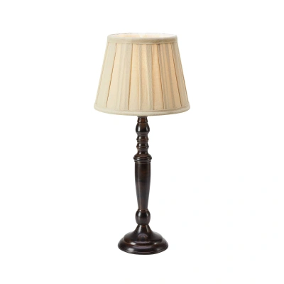 Markslöjd Stolní lampa Chocolat, výška 46 cm, béžová/hnědá, kov/látka