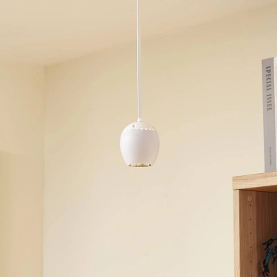 Lindby Lindby LED závěsné svítidlo Lumaro, bílé, Ø 6,2 cm, 48V