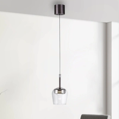 Q-Smart-Home Paul Neuhaus Smart LED závěsná lampa Q-Kon stříbrná Ø 21 cm