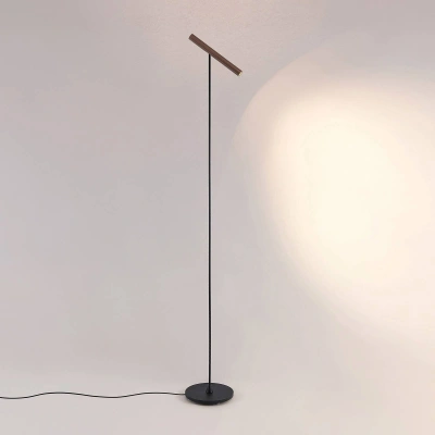 Molto Luce Stojací lampa Molto Luce LED Meyjo F, černá/kávově hnědá, hliník