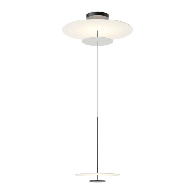 Vibia Vibia Flat LED závěsné světlo 3 zdroje 90cm šedé